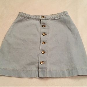 a line american apparel button down skirt